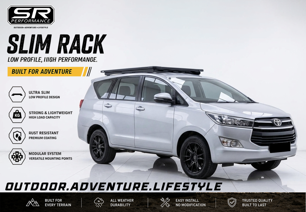ALUMINUM SLIM RACK MEDIUM 180X125CM TOYOTA INNOVA